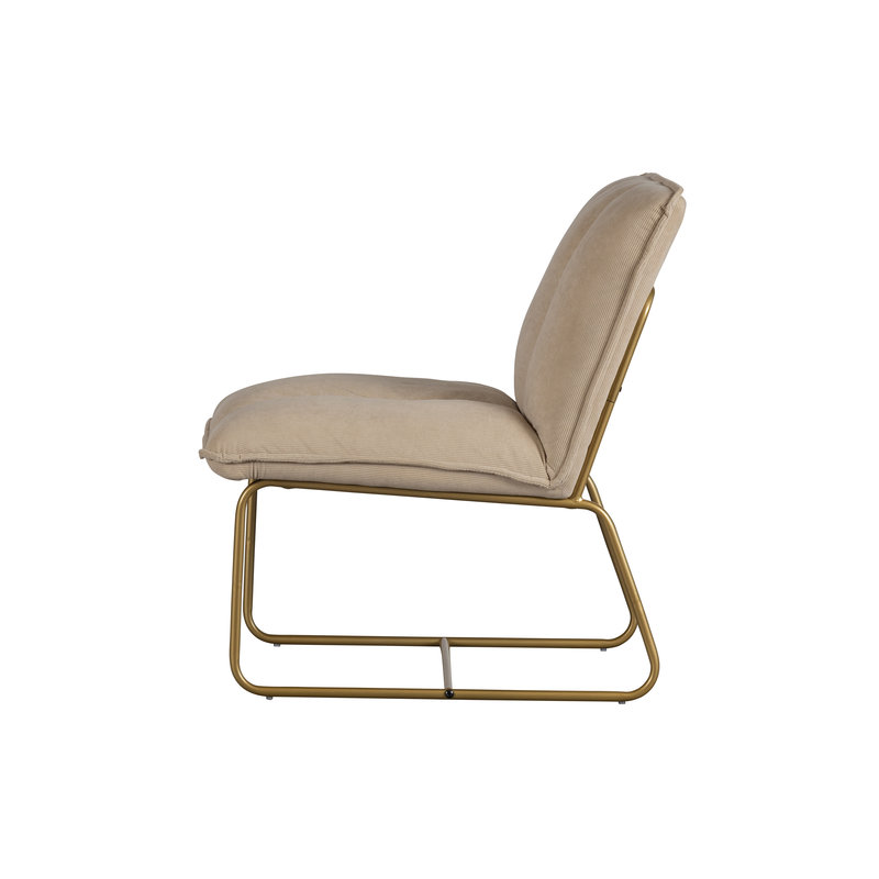 WOOOD-collectie Fie Fauteuil Ribstof Zand