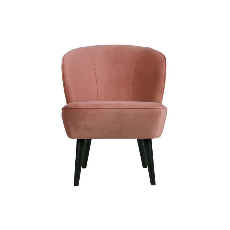 WOOOD-collectie Sara Fauteuil Fluweel Oud Roze