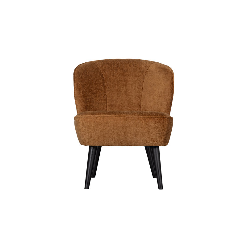 WOOOD-collectie Sara Fauteuil Structure Velvet Cognac