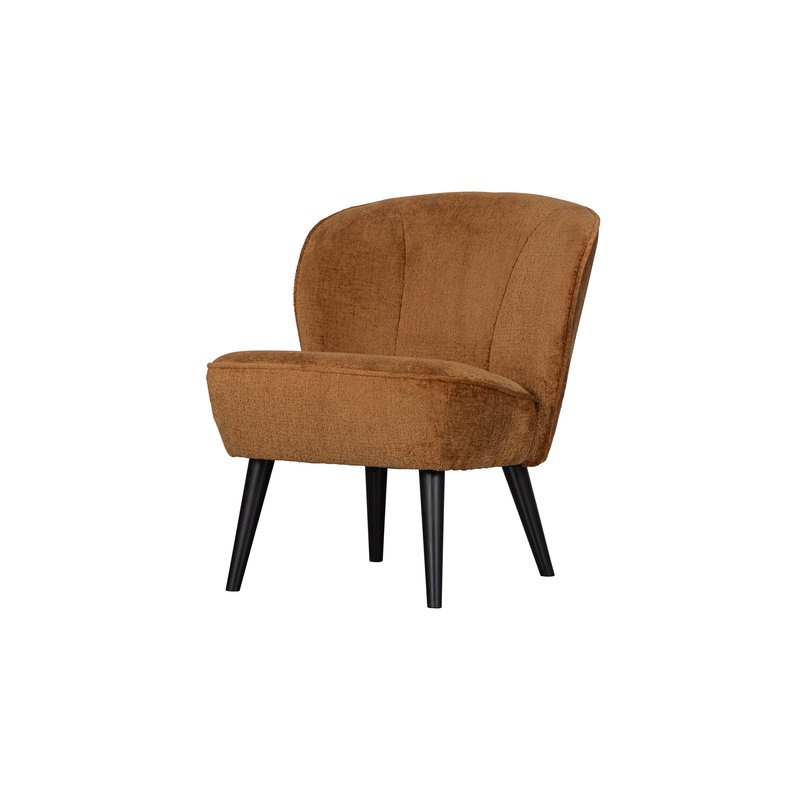 WOOOD-collectie Sara Fauteuil Structure Velvet Cognac