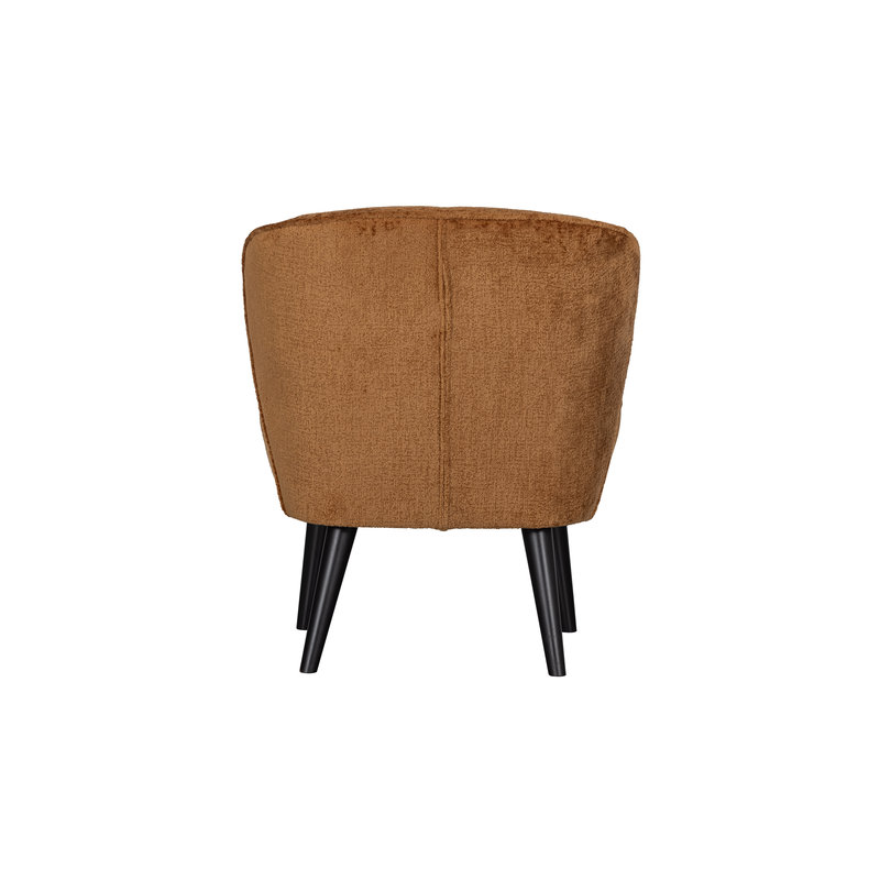 WOOOD-collectie Sara Fauteuil Structure Velvet Cognac