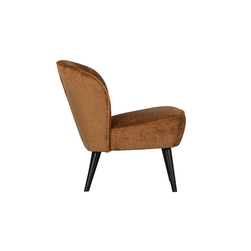 WOOOD-collectie Sara Fauteuil Structure Velvet Cognac