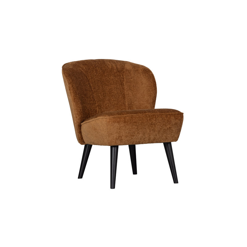 WOOOD-collectie Sara Fauteuil Structure Velvet Cognac