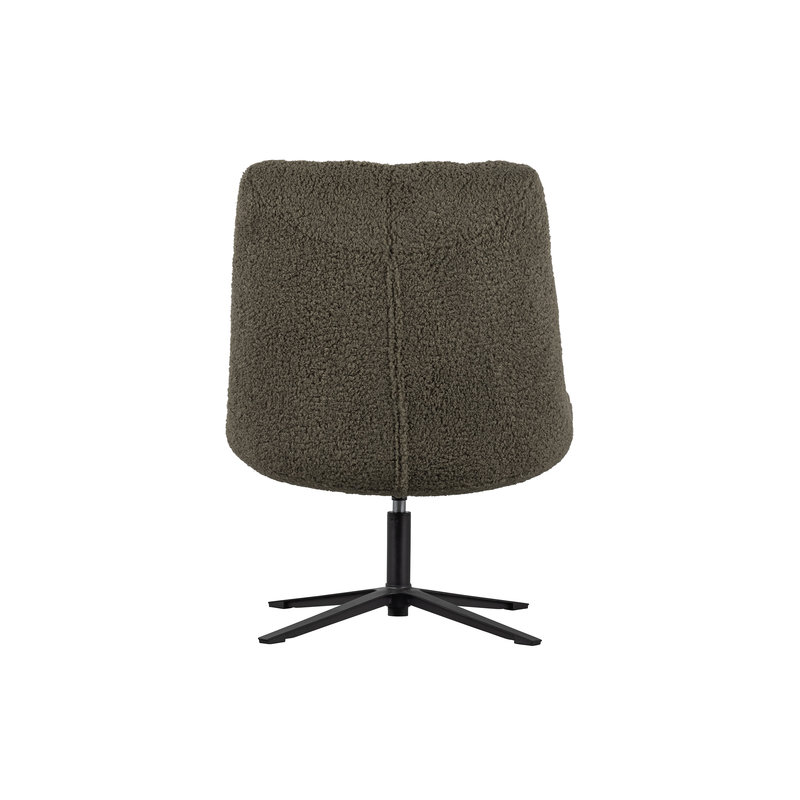 WOOOD-collectie Job Swivel Armchair Teddy Green
