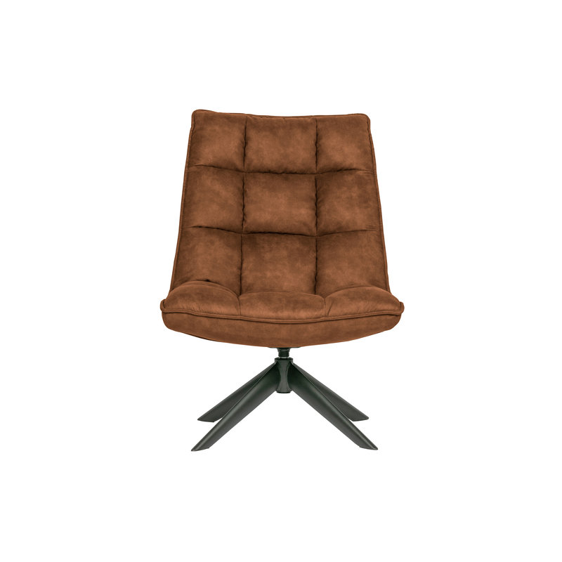 WOOOD-collectie Jouke Swivel Armchair Imitation Leather Cognac