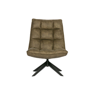 WOOOD Jouke Swivel Armchair Imitation Leather Green