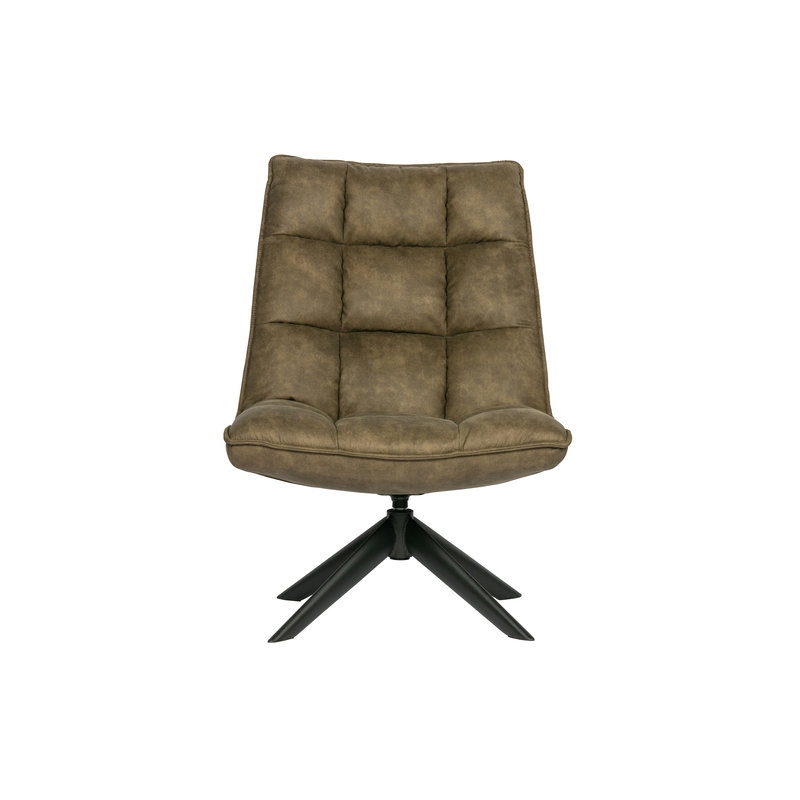 WOOOD-collectie Jouke Swivel Armchair Imitation Leather Green