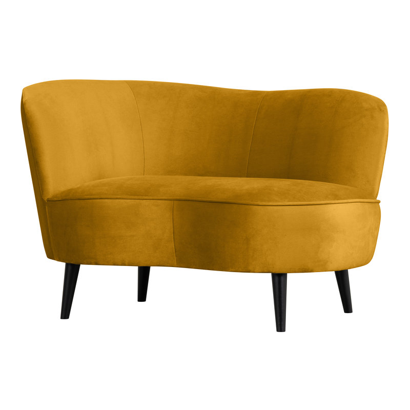 WOOOD-collectie Sara Lounge Fauteuil Links Fluweel Oker