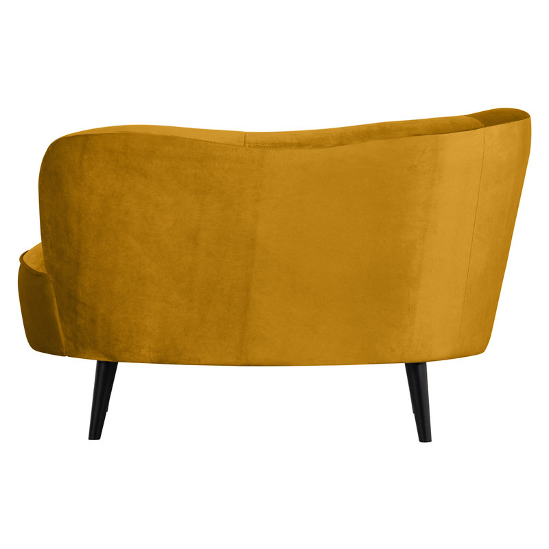 WOOOD-collectie Sara Lounge Fauteuil Links Fluweel Oker