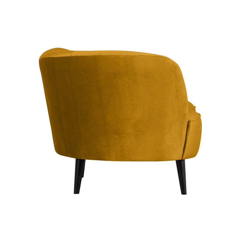 WOOOD-collectie Sara Lounge Fauteuil Links Fluweel Oker