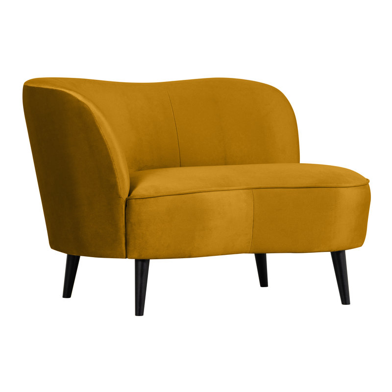 WOOOD-collectie Sara Lounge Fauteuil Links Fluweel Oker