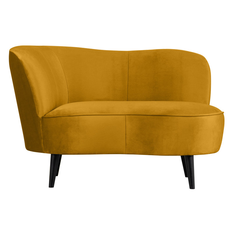 WOOOD-collectie Sara Lounge Fauteuil Links Fluweel Oker