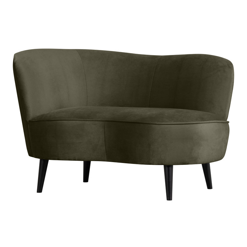 WOOOD-collectie Sara Lounge Fauteuil Links Fluweel Warm Groen