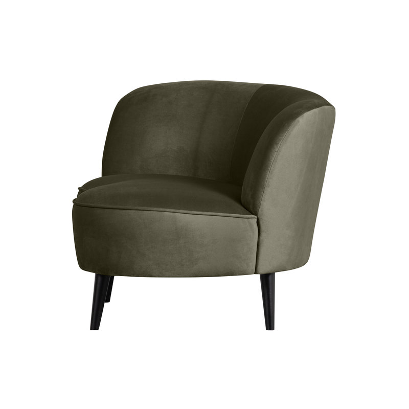 WOOOD-collectie Sara Lounge Armchair Left Velvet Warm Green