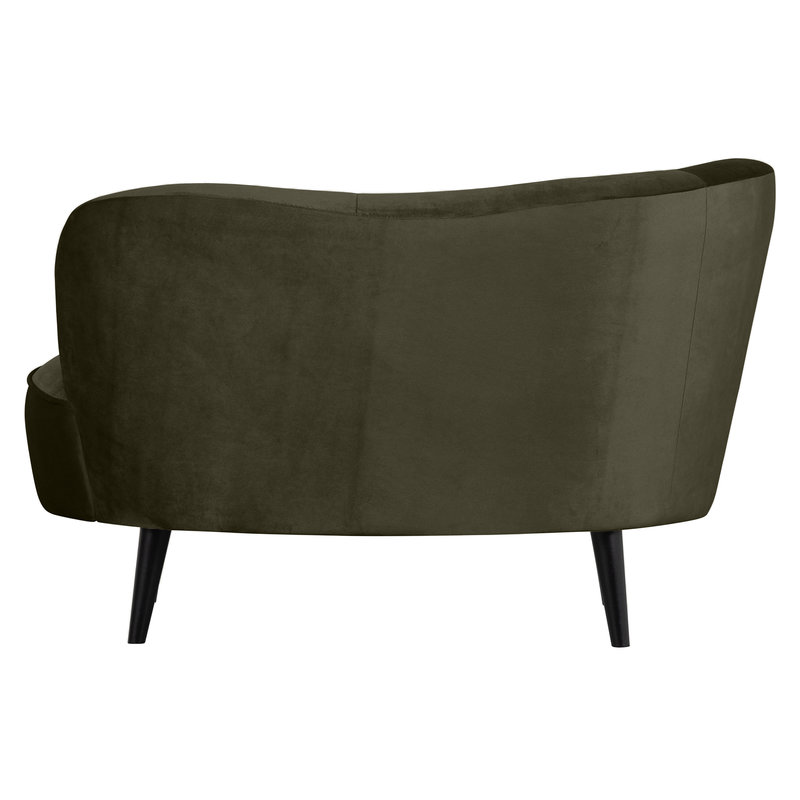 WOOOD-collectie Sara Lounge Fauteuil Links Fluweel Warm Groen