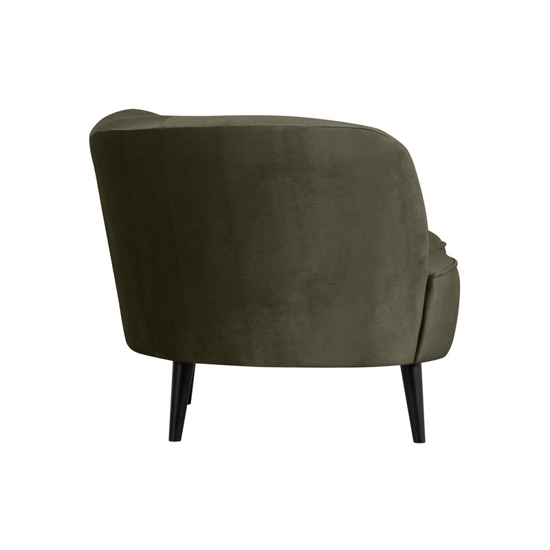 WOOOD-collectie Sara Lounge Fauteuil Links Fluweel Warm Groen