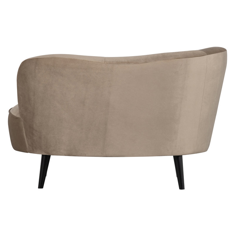 WOOOD-collectie Sara Lounge Fauteuil Links Fluweel Khaki