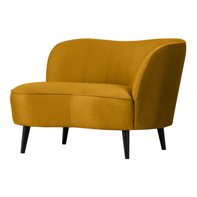 WOOOD-collectie Sara Lounge Fauteuil Rechts Fluweel Oker