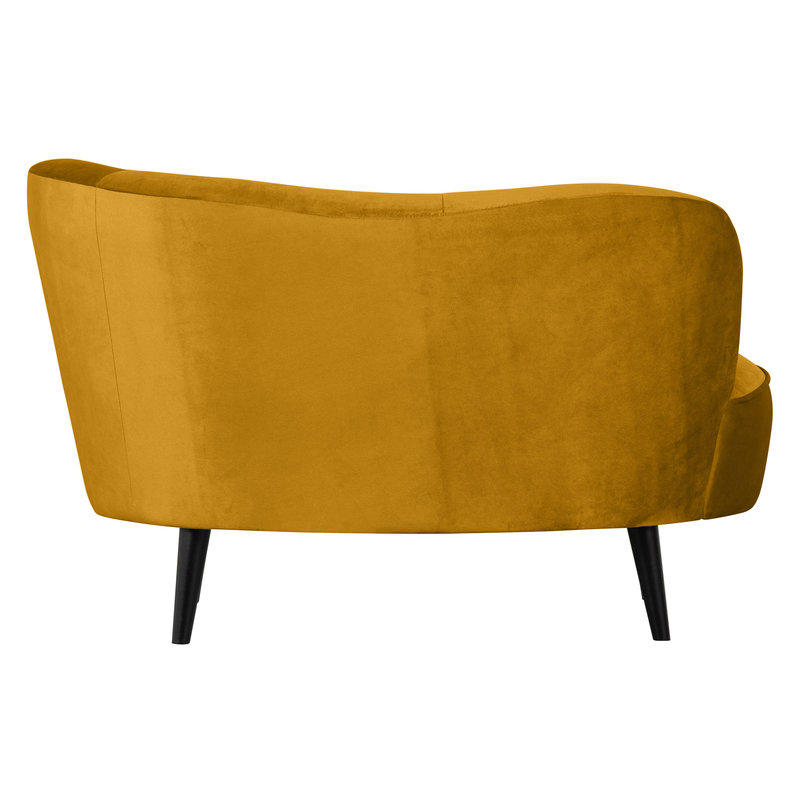 WOOOD-collectie Sara Lounge Fauteuil Rechts Fluweel Oker