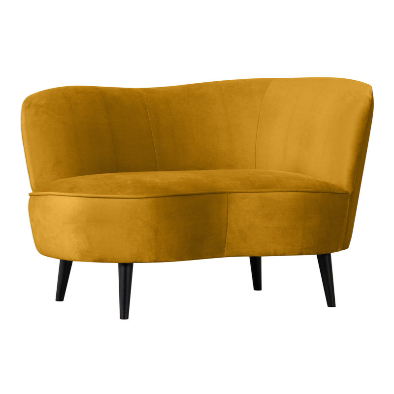 WOOOD-collectie Sara Lounge Fauteuil Rechts Fluweel Oker