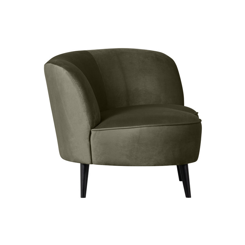 WOOOD-collectie Sara Lounge Armchair Right Velvet Warm Green