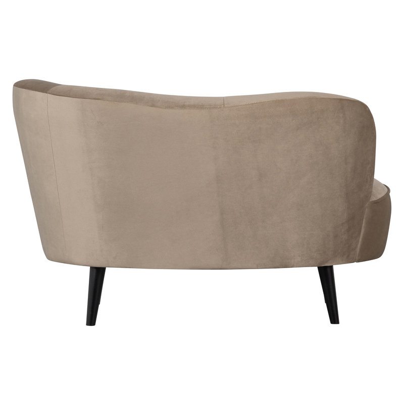 WOOOD-collectie Sara Lounge Fauteuil Rechts Fluweel Khaki