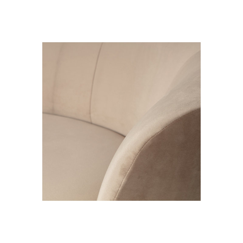 WOOOD-collectie Sara Lounge Armchair Right Velvet Khaki