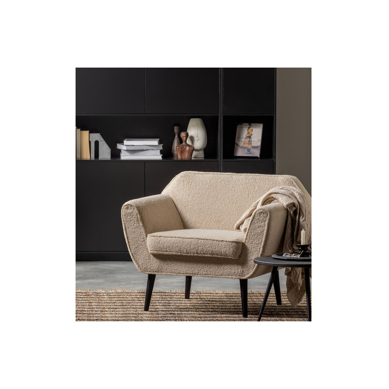 WOOOD-collectie Rocco Fauteuil Teddy Sand