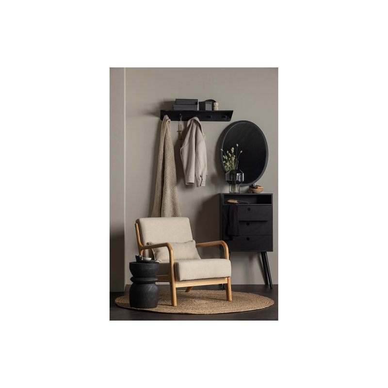 WOOOD-collectie Mark Fauteuil Geweven Stof Naturel