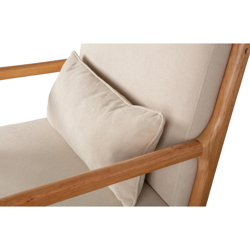 WOOOD-collectie Mark Fauteuil Geweven Stof Naturel