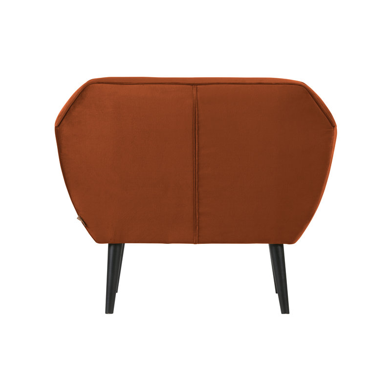 WOOOD-collectie Rocco Fauteuil Fluweel Roest