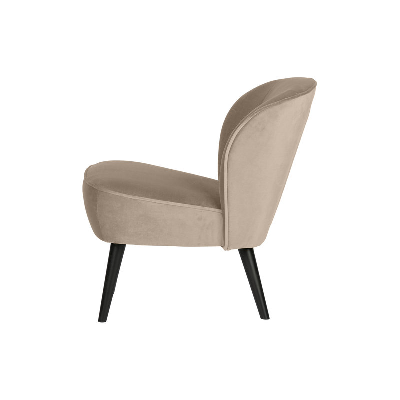 WOOOD-collectie Sara Fauteuil Fluweel Khaki