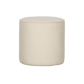 WOOOD Sara Round Pouf High Cream