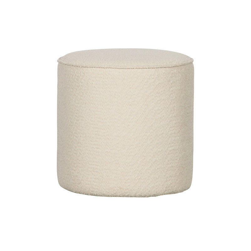 WOOOD-collectie Sara Round Pouf High Cream