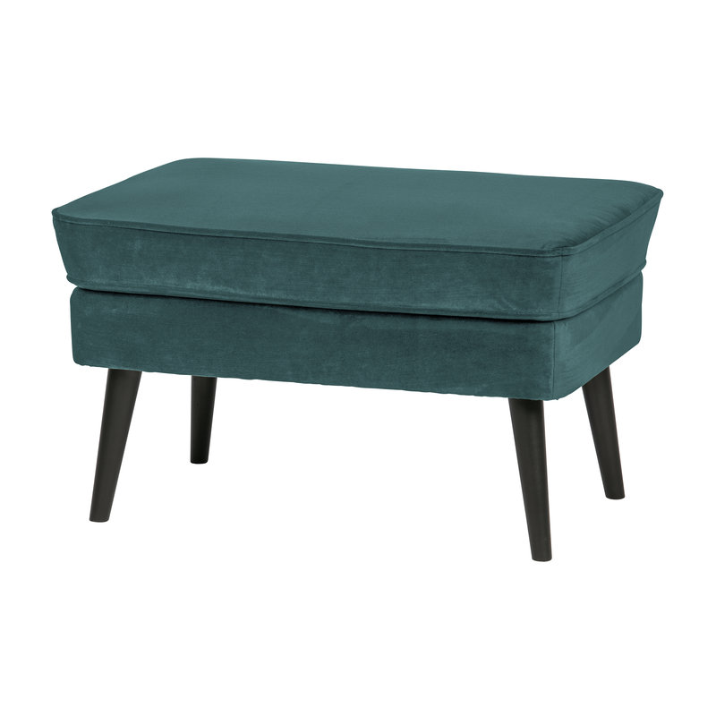 WOOOD-collectie Rocco Hocker Fluweel Teal