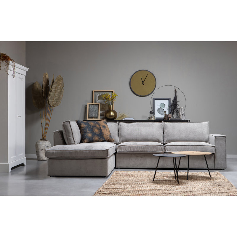 WOOOD-collectie Thomas Corner Sofa Ribcord Left Weathered Green