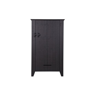 WOOOD Gijs Farmer Cabinet Rough Sawn Pine Black