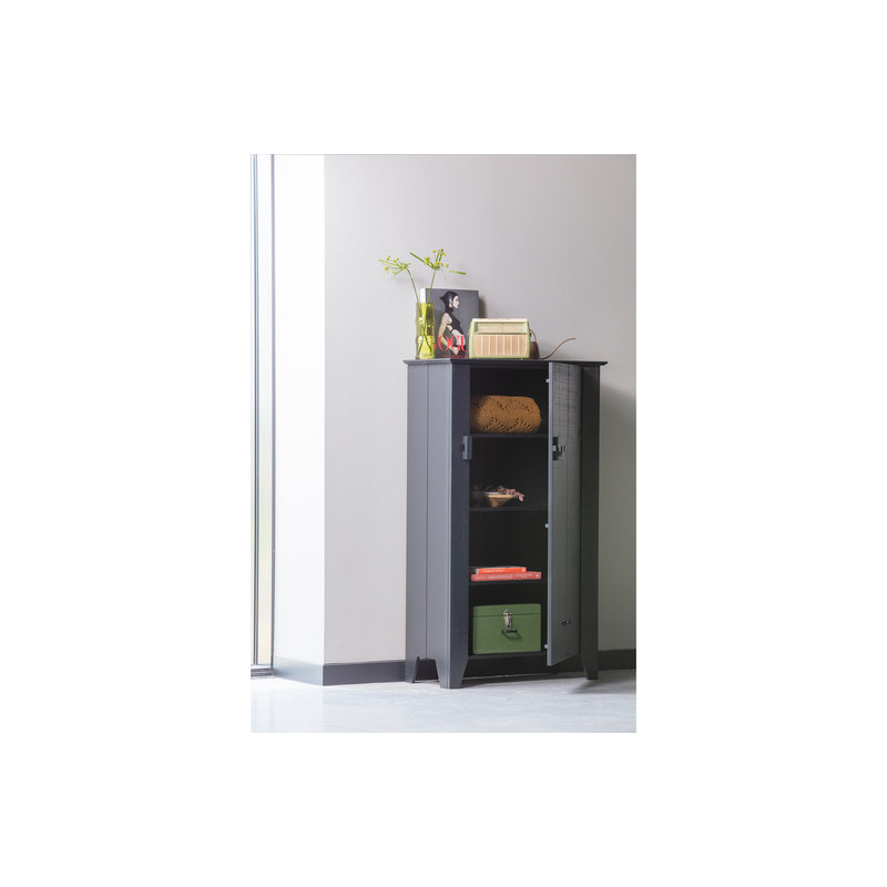 WOOOD-collectie Gijs Farmer Cabinet Rough Sawn Pine Black