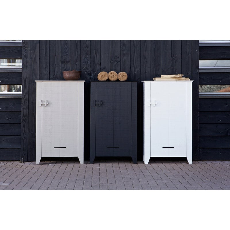 WOOOD-collectie Gijs Boerenkast Bezaagd Grenen Zwart