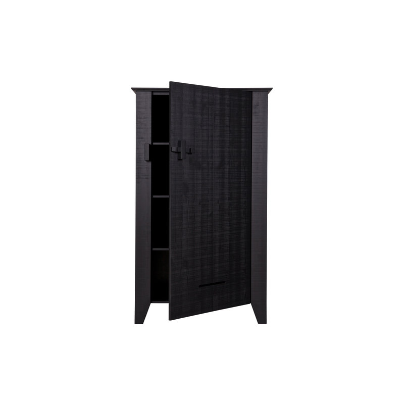 WOOOD-collectie Gijs Farmer Cabinet Rough Sawn Pine Black