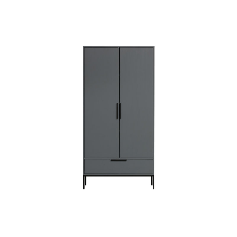 WOOOD-collectie Adam 2-deurs Kast Grenen Steel Grey