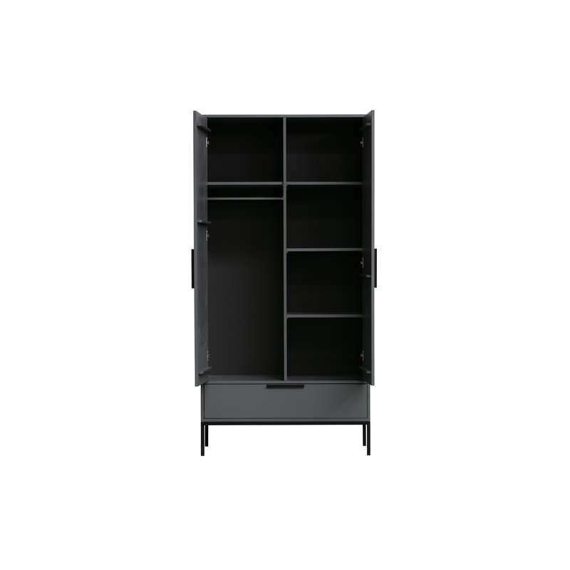 WOOOD-collectie Adam Cabinet Pine Steel Grey