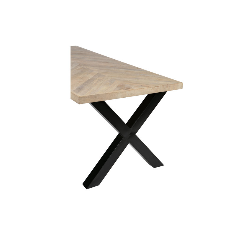 WOOOD-collectie Tablo Table Top Mango Herringbone 180x90