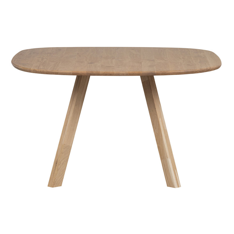 WOOOD-collectie Tablo Table Oak Natural Organic 130x130  Square Leg