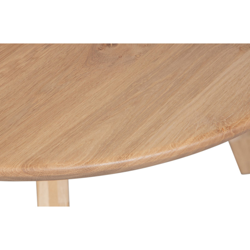 WOOOD-collectie Tablo Table Oak Natural Organic 130x130  Square Leg