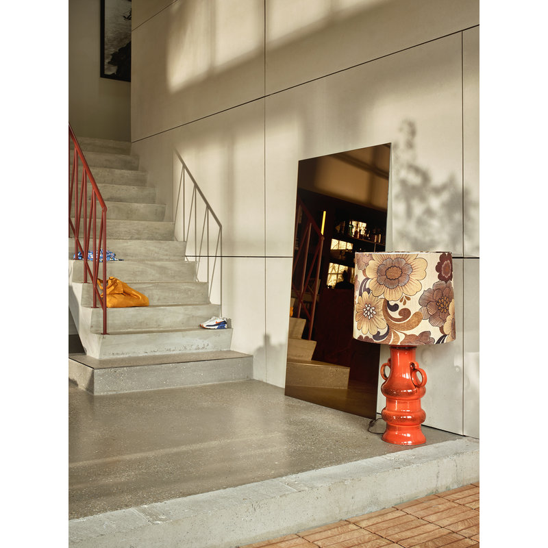 HKLIVING-collectie Grand tafellamp glazed orange