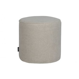 WOOOD Sara Round Pouf High Teddy Off White