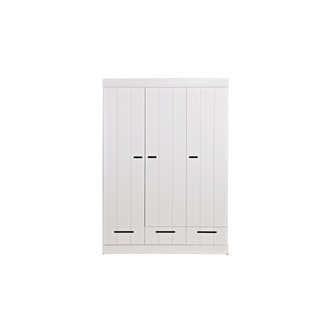 WOOOD Connect 3-doors Basic -drawer- Strip Doors Cab White