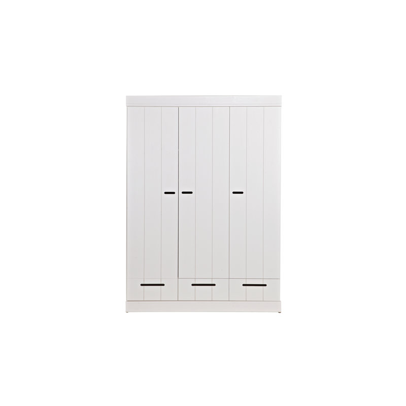 WOOOD-collectie Connect 3-doors Basic -drawer- Strip Doors Cab White