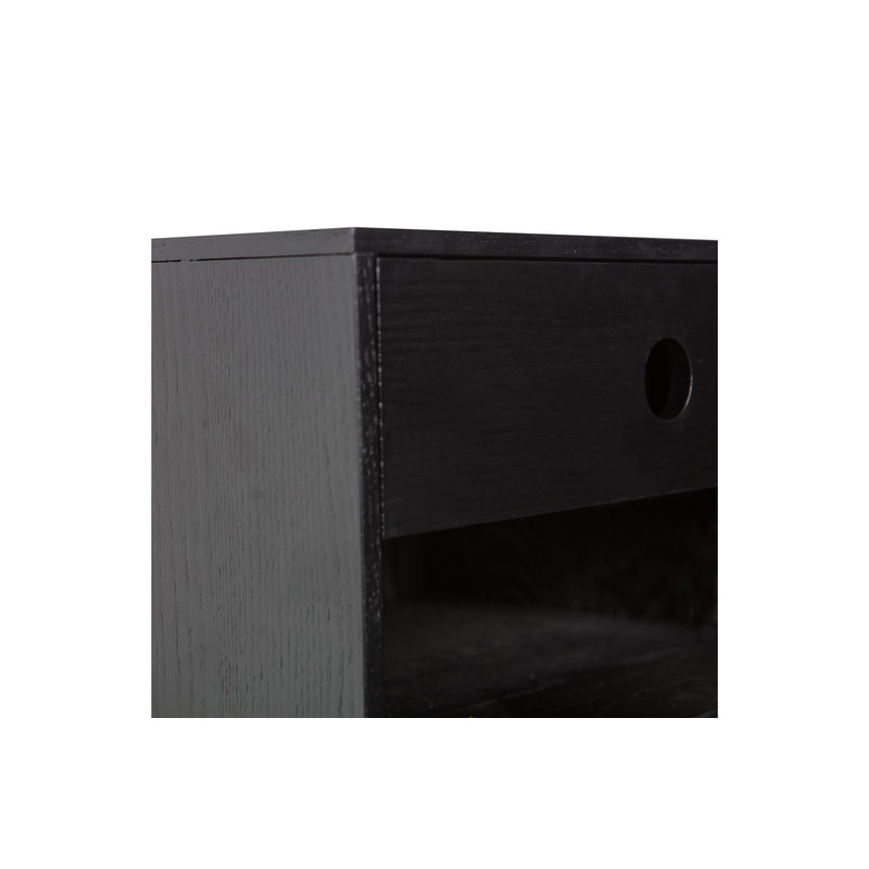 WOOOD-collectie Nancy Hanging Bedside Table Black